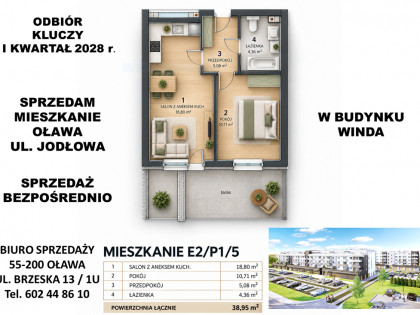 Bezpośrednio od dewelopera | Nowe mieszkanie z TARASEM – Oława, ul. Jodłowa