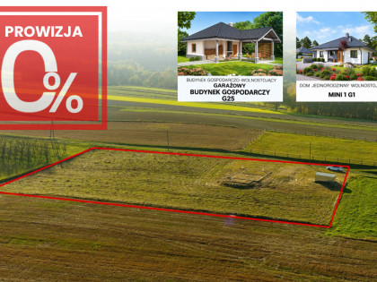 Działka 54 ary z fundamentami domu i projektami - Łęki Dolne !