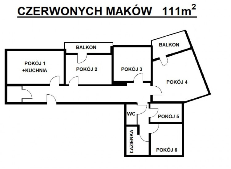 6 pokojowe mieszaknie, 2 Balkony, Łazienka + oddzielne WC Warszawa