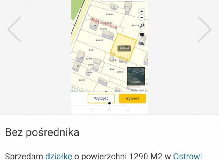 Sprzedam działkę Ostrów Mazowiecka