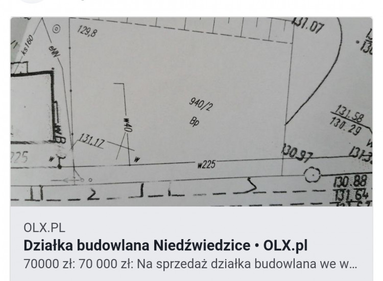 Działka budowlana Niedźwiedzice k. Chojnowa Niedźwiedzice