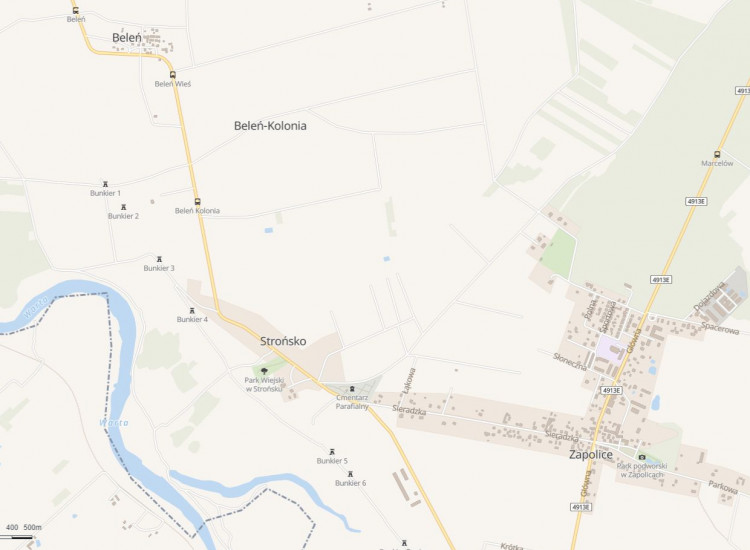 Działka blisko rzeka,las ok.70km od Łodzi Beleń
