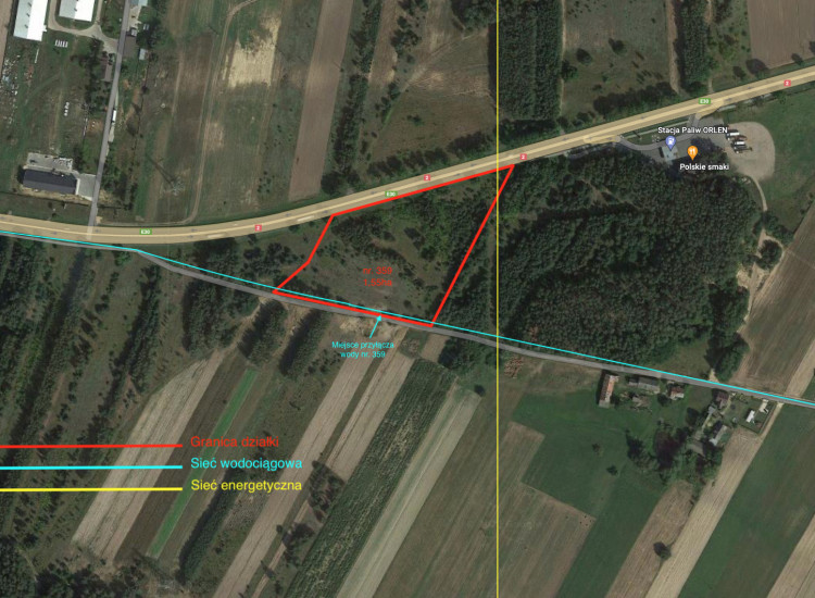Działka przy trasie Warszawa-Terespol Polaki