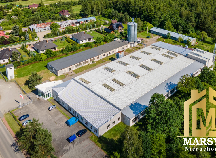 Nieruchomość produkcyjno -  socjalno - administracyjna. Mstów