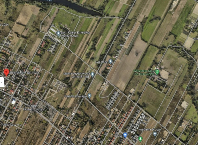 Łomianki Dolne, Droga Kościelna, działka  budowlana 1470m2 Łomianki Dolne