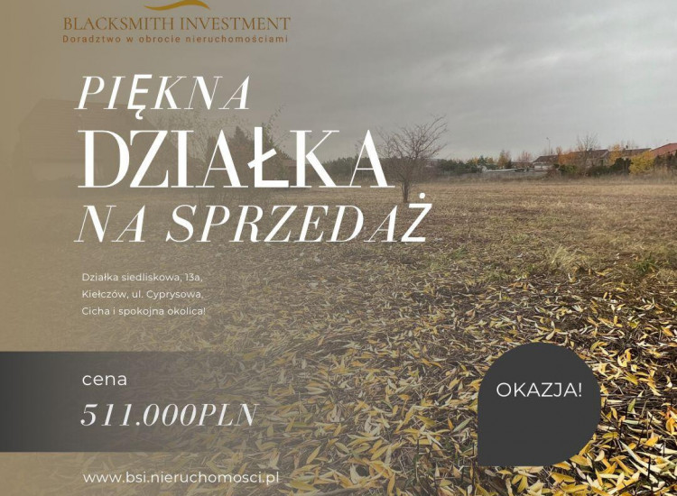 Działka Kiełczów ul. Cyprysowa Kiełczów
