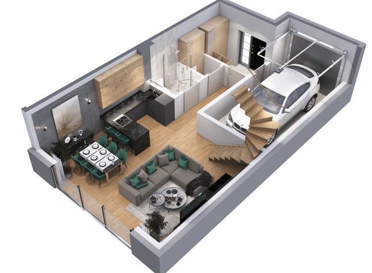 Apartament 127m2, 4 sypialnie, garaż, duży ogród Wrocław