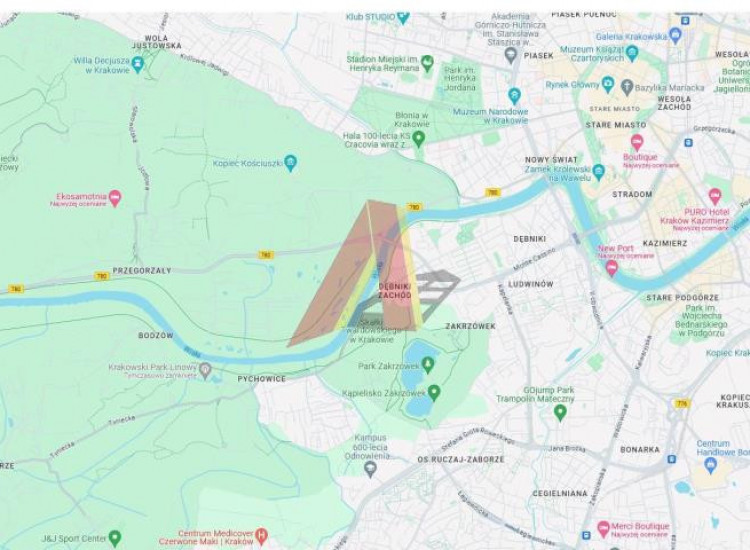 Działka Kraków Krowodrza, Przegorzały ul. Księcia Józefa Kraków