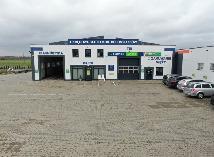 Do wynajęcia stacja kontroli pojazdów + biura + warsztat Sompolno