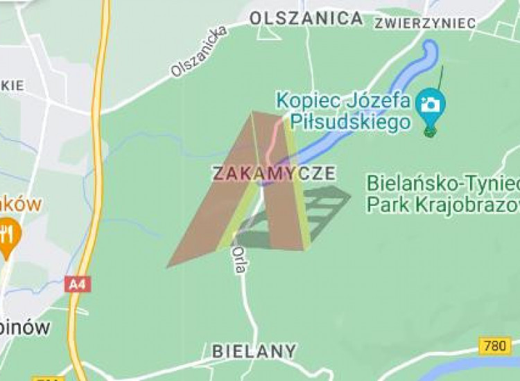 Działka Kraków Krowodrza, Olszanica ul. Zakamycze Kraków