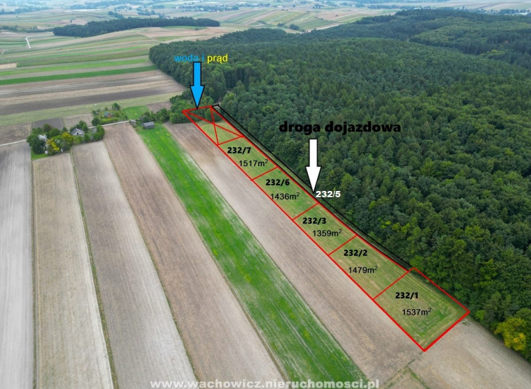 Działki budowlane przy lesie 40km od Krakowa - www.wachowicz.nieruchomosci.pl Nasiechowice