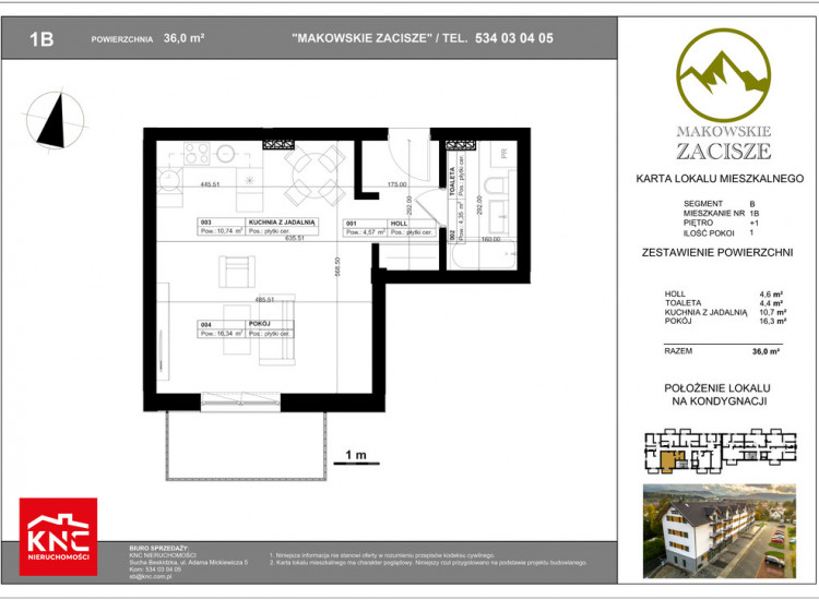 Makowskie Zacisze - apartament 1B, pow. 36m2 Maków Podhalański
