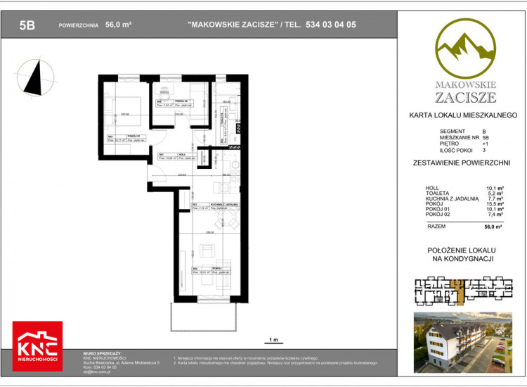 Makowskie Zacisze - apartament 17B, pow. 55 m2 Maków Podhalański