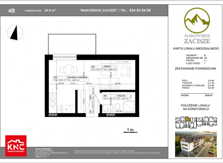 Makowskie Zacisze - apartament 4B, pow. 24,9 m2 Maków Podhalański