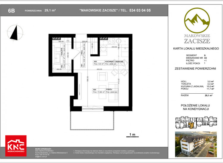 Makowskie Zacisze - apartament 6B, pow. 29,10 m2 Maków Podhalański