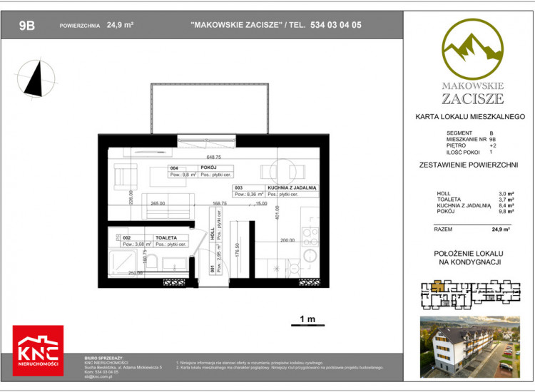 Makowskie Zacisze - apartament 3B, pow. 24,9 m2 Maków Podhalański
