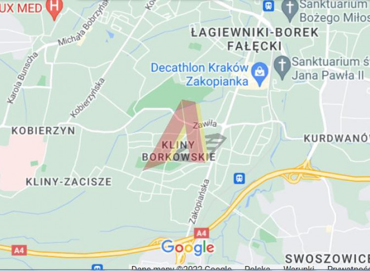 Działka Kraków Podgórze, Kliny ul. Działowskiego Kraków