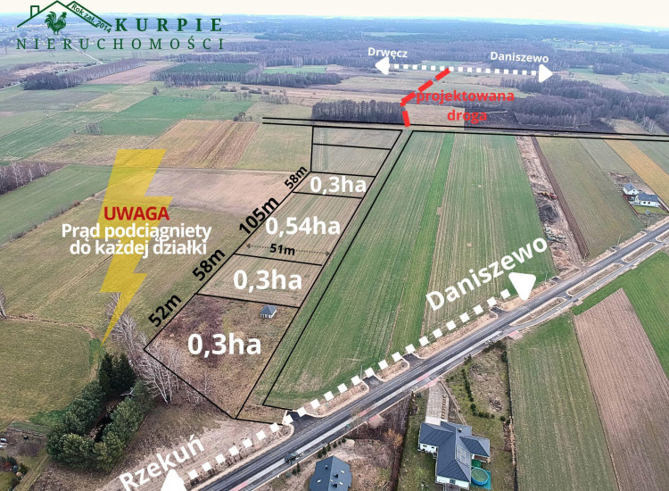 Działka Daniszewo Daniszewo