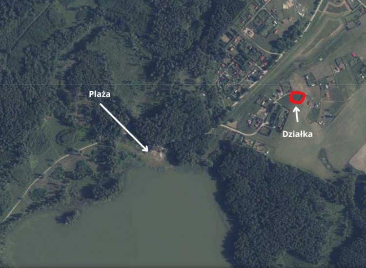 Działka rekreacyjna 1060m2, GLEBISKA JEZIORO TAFTOWO Glebiska