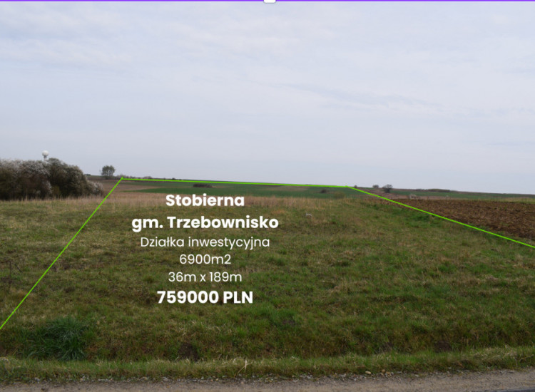 Działka 69a pod budownictwo- Stobierna Stobierna