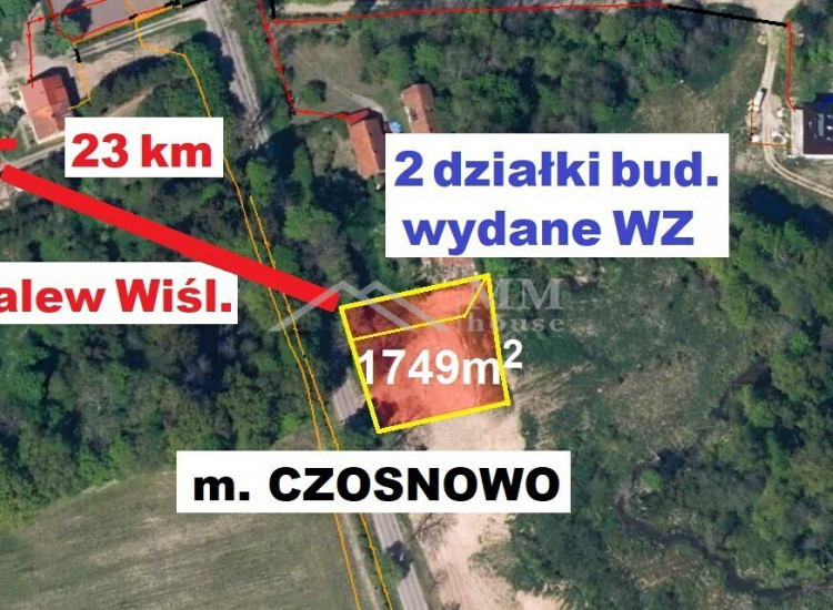 Na sprzedaż atrakcyjna działka budowlana, Czosnow. Czosnowo