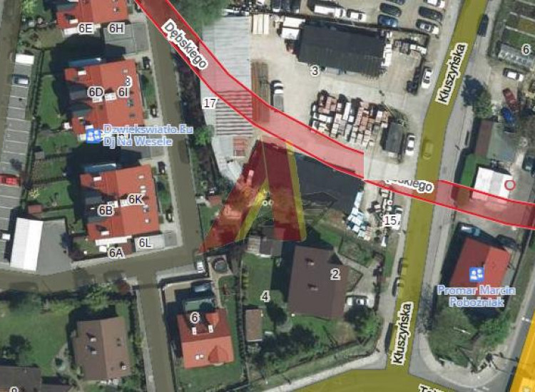 Działka Kraków Podgórze, Opatkowice ul. Macieja Dębskiego Kraków
