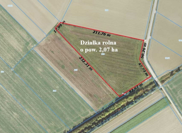 Atrakcyjna działka rolna 2,07 ha, Bukowa Śląska Bukowa Śląska