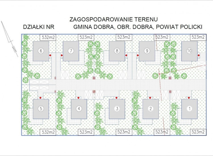 Działka dla DEWELOPERA pod 10 domów jednorodzinnyc Dobra