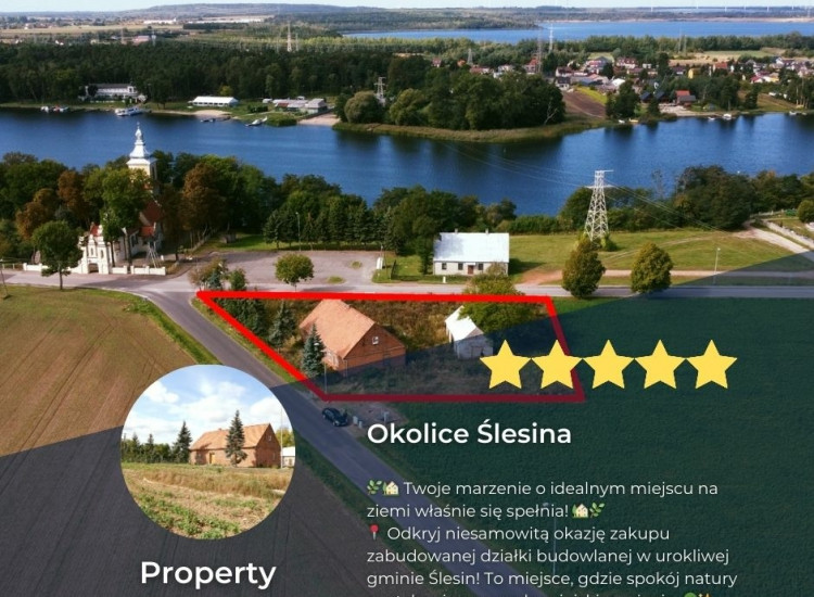 Gmina Ślesin – Dom w okolicy jeziora Ślesin