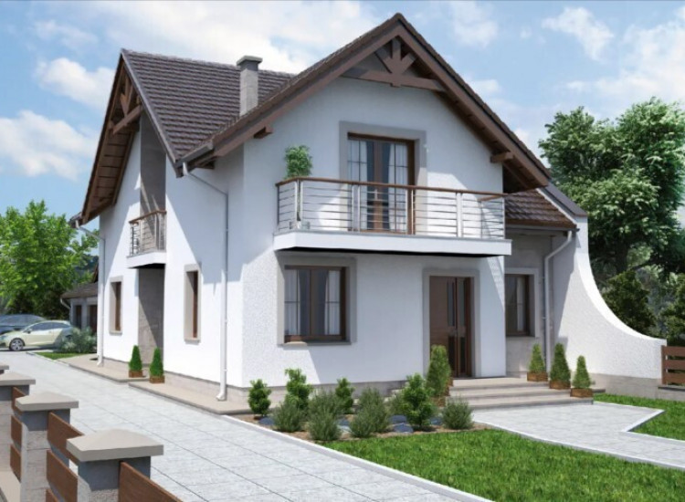 Dom w stanie surowym 157m2  Charlęż g. Spiczyn Charlęż