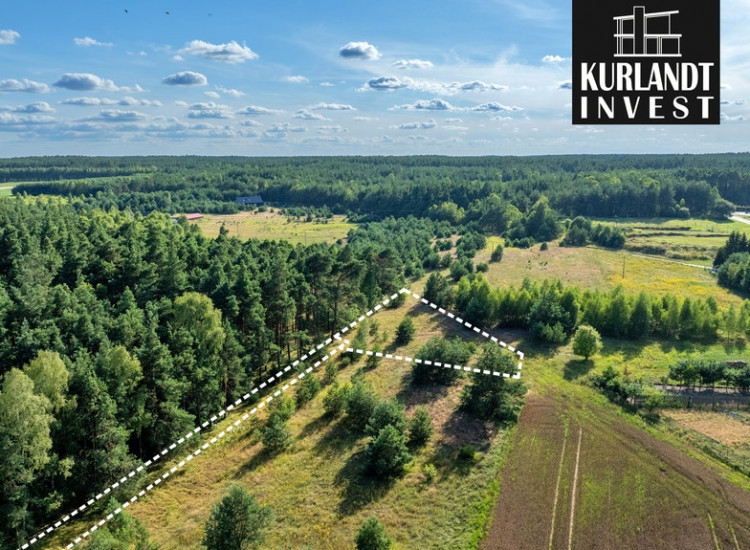 Działka budowlana 1272 m² koło Cekcyna Zdroje