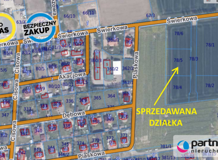 Działka Koszwały ul. Świerkowa Koszwały
