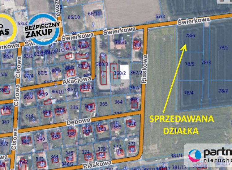 Działka Koszwały ul. Świerkowa Koszwały