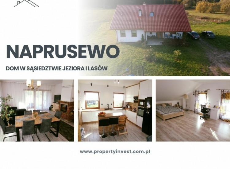 Naprusewo– Dom w sąsiedztwie jeziora i lasów Naprusewo