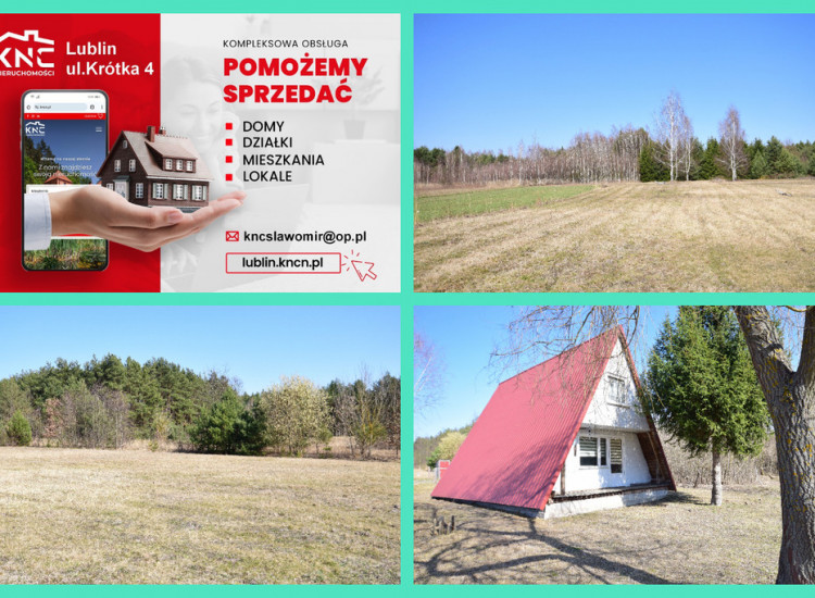 B ładna działka z domkiem letniskowym, własny las. Plizin
