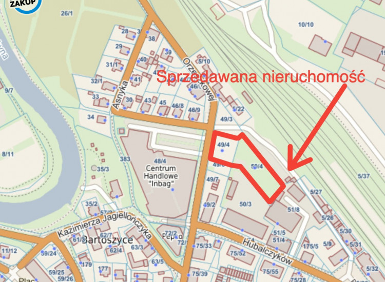 Działka Bartoszyce ul. Orzeszkowej Bartoszyce