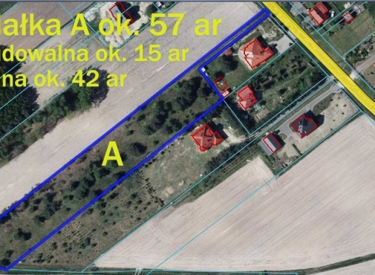 Duża działka 0,6 ha rolno budowlana Wola Lisowska Wola Lisowska