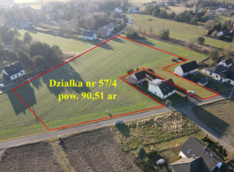 Duża działka budowlana 9051 m² – Turawa, Marszałki Turawa