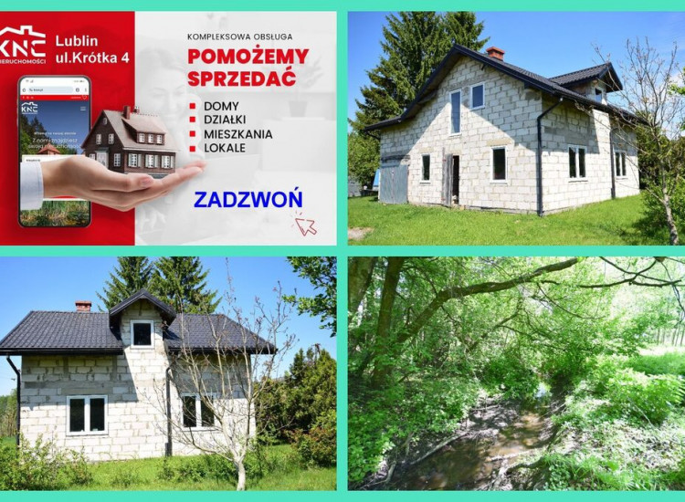 Dom do wykończenia graniczący z rz. Ciemięgą Radawczyk