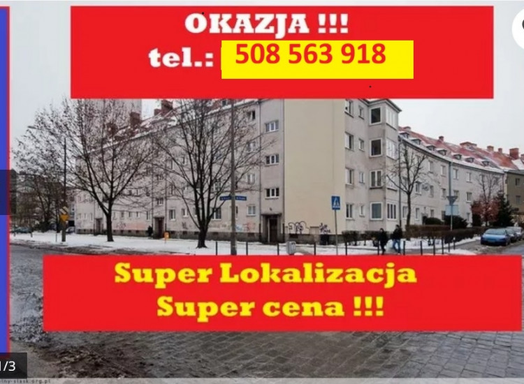 Na sprzedaż Mieszkanie 3 pokojowe na Krzykach bez pośredników mieszkanie 3 - pokojowe, Mieszkania na sprzedaż Mieszkanie 3 pokoje centralne ogrzewanie i ciepła woda Wrocław