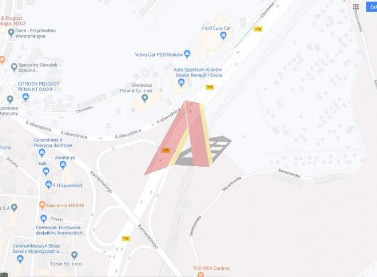 Działka Kraków Podgórze, Podgórze ul. Powstańców Śląskich Kraków