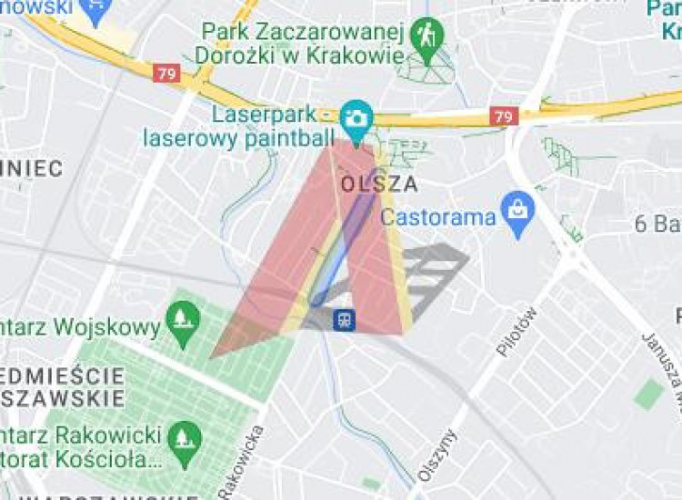 Działka Kraków Śródmieście, Olsza ul. Brogi Kraków
