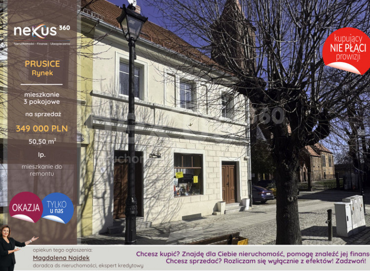 3‑pokojowe mieszkanie 50,5 m² z garażem Rynek Prusice