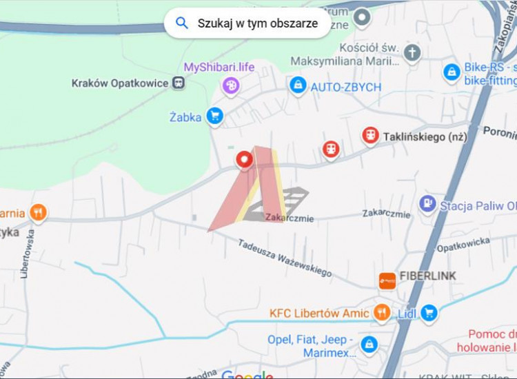 Działka Kraków Podgórze, Sidzina ul. Taklińskiego Kraków