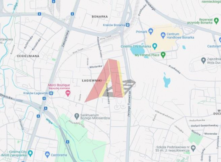 Działka Kraków Podgórze, Łagiewniki ul. Tischnera Kraków