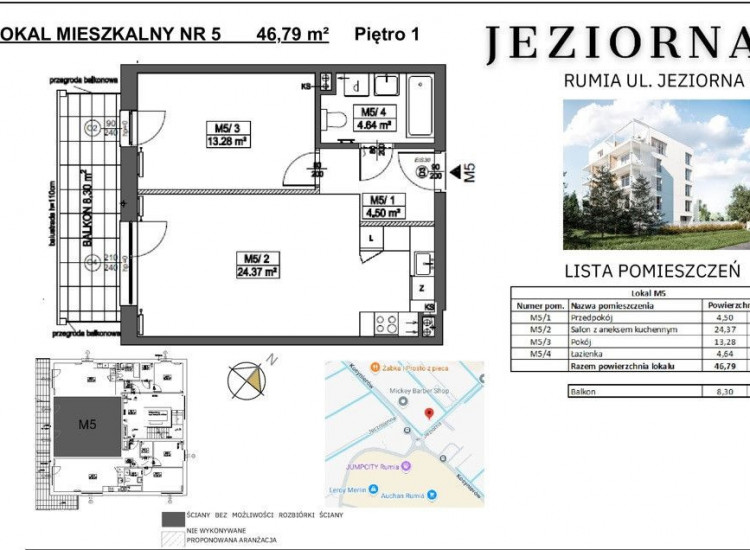 Mieszkanie Rumia rynek pierwotny ul. Jeziorna Rumia