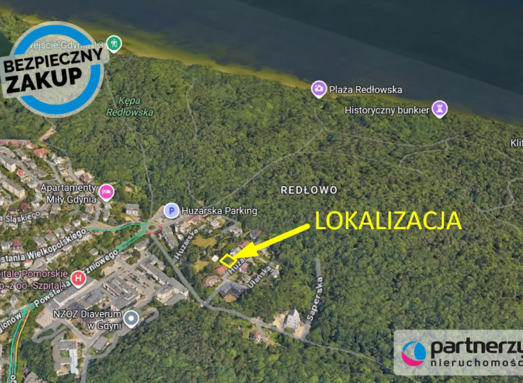 Działka Gdynia Redłowo ul. Huzarska Gdynia