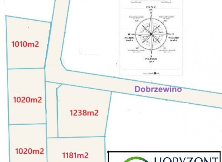 Dobrzewino - kompleks działek Dobrzewino
