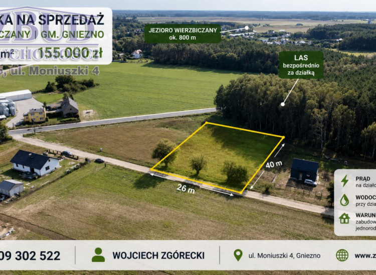 Działka Wierzbiczany ul.   Wierzbiczany
