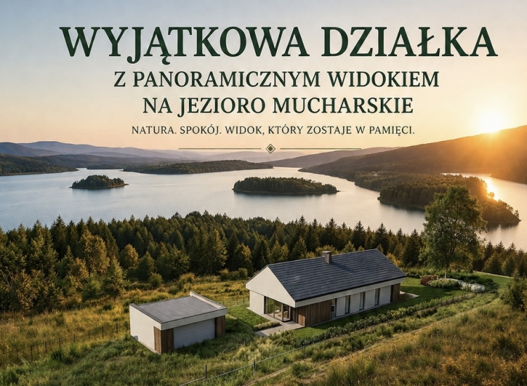 Działka z panoramicznym widokiem na jezioro mucharskie Zembrzyce